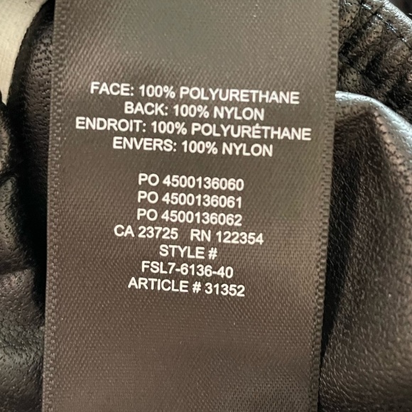 Aritzia Wilfred Free Daria Pant Black Vegan Leather Legging 32" Size Small Tall - Picture 3 of 6